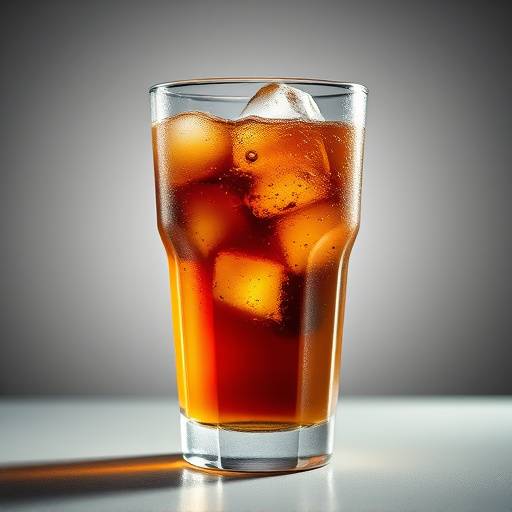 A glass of cold brew coffee with ice