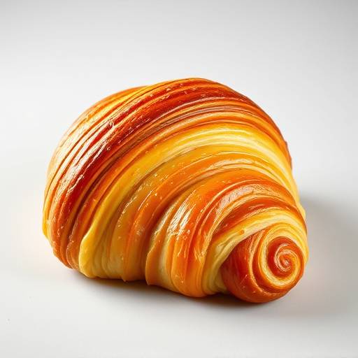 A perfectly golden brown, flaky croissant.