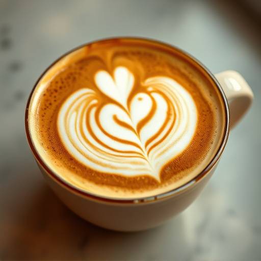 A perfectly poured latte with latte art